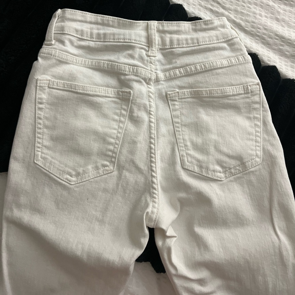 H&M white flare jeans